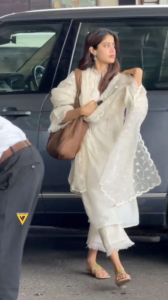 Janhvi Kapoor Chic Closed Neck